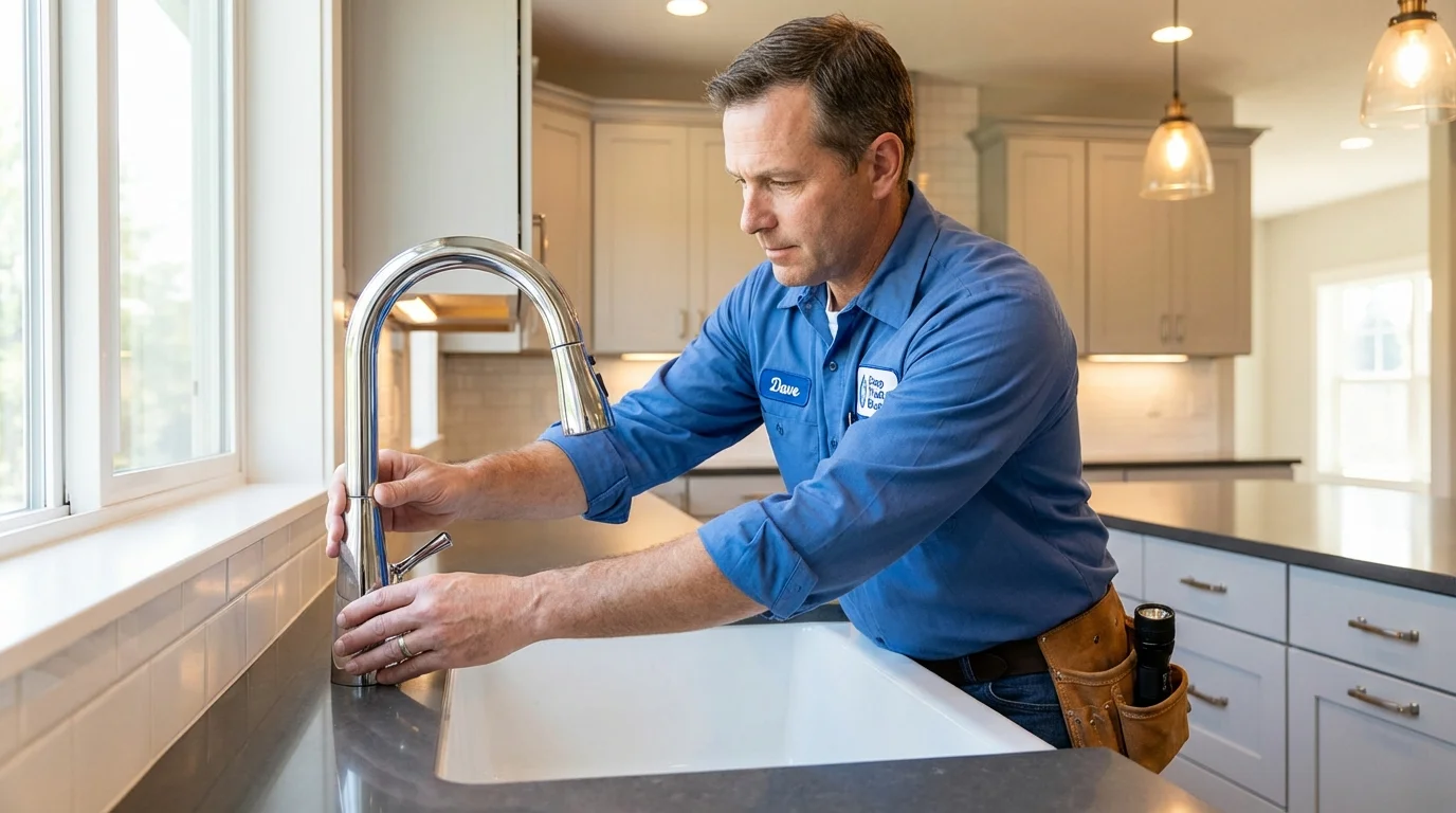 Kitchen faucet installation by Johns Plumbing LLC in Ardmore